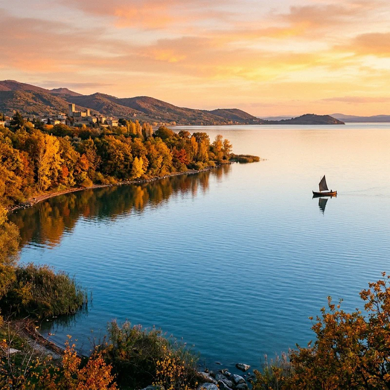 Lago Trasimeno in autunno
