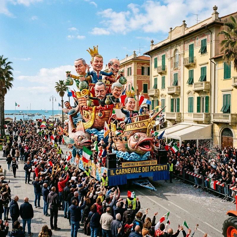 Allegorische Wagen des Karnevals von Viareggio