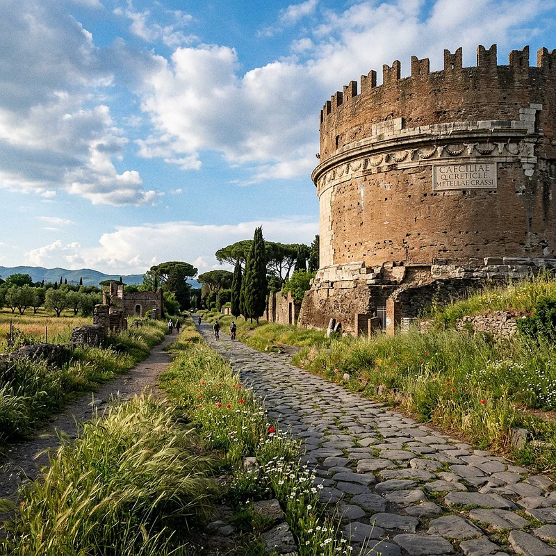 La Tomba di Cecilia Metella lungo la Via Appia Antica