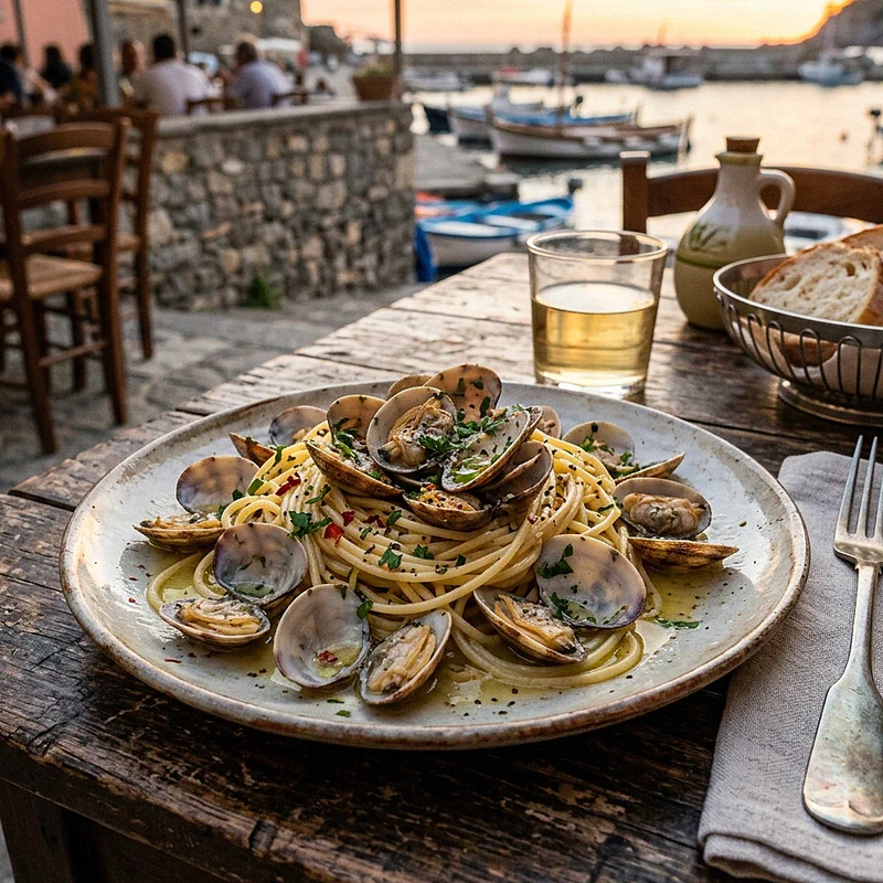 Spaghetti alle vongole a Porto Garibaldi