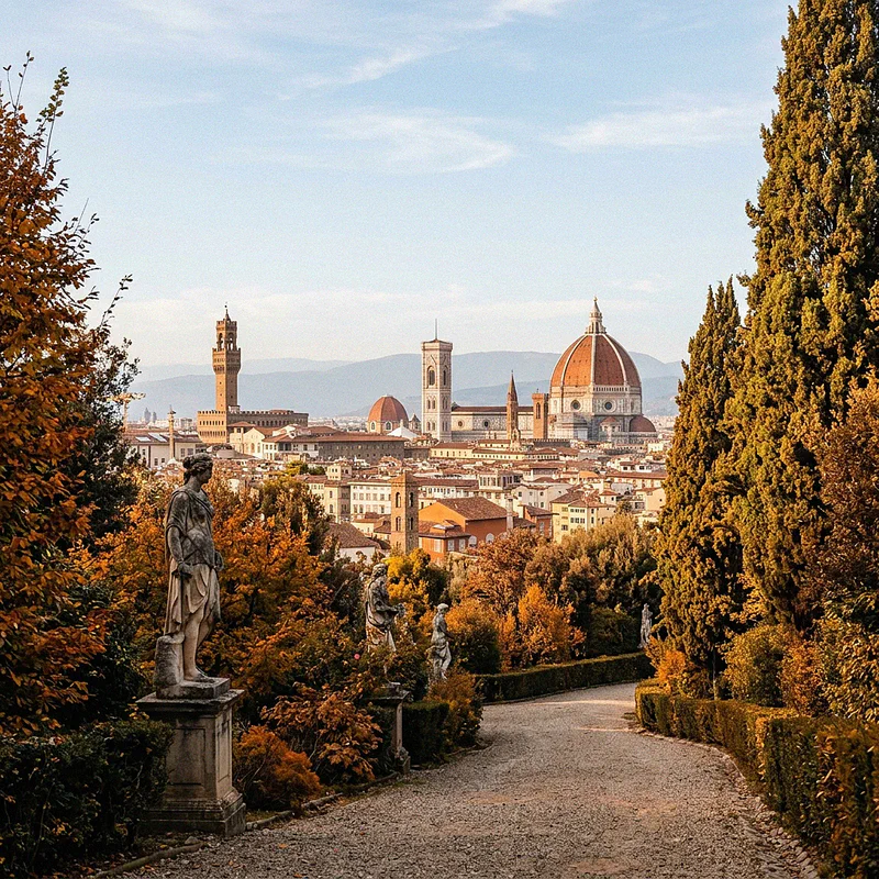 Vista panoramica di Firenze dal Giardino di Boboli