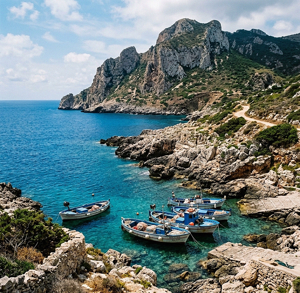 Insel Marettimo im Mittelmeer mit ihren steilen Klippen