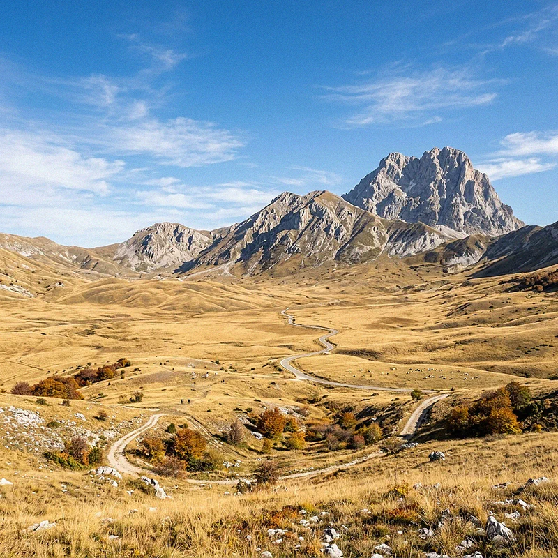 Il plateau di Campo Imperatore in autunno