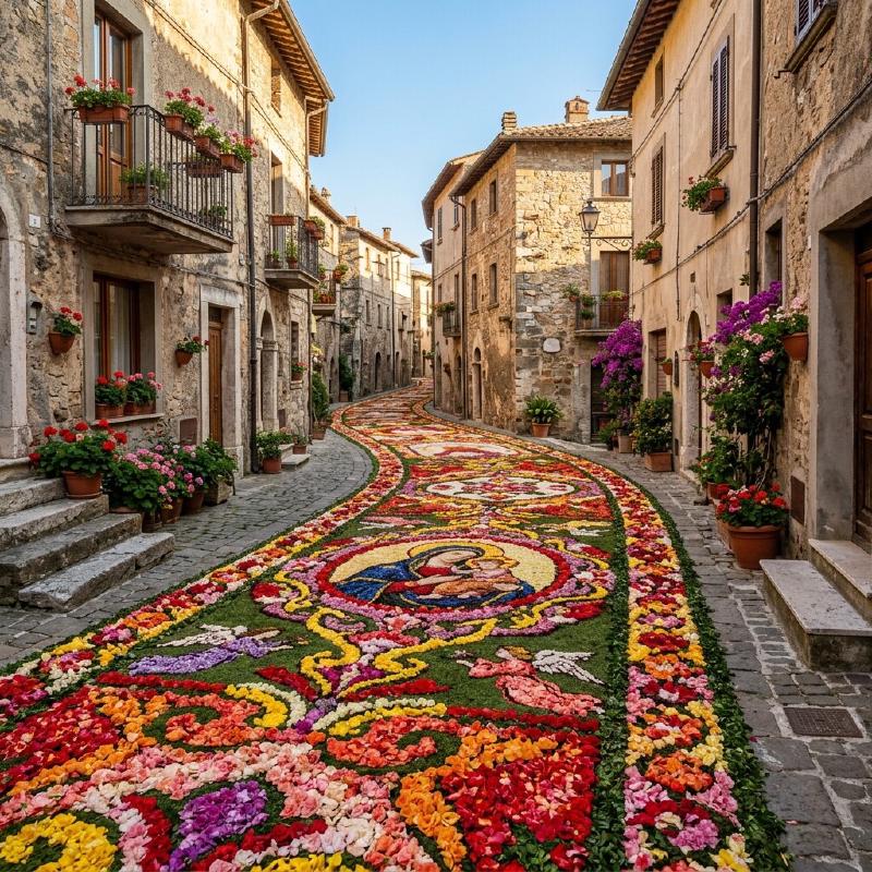 Infiorata festival flowers Italy