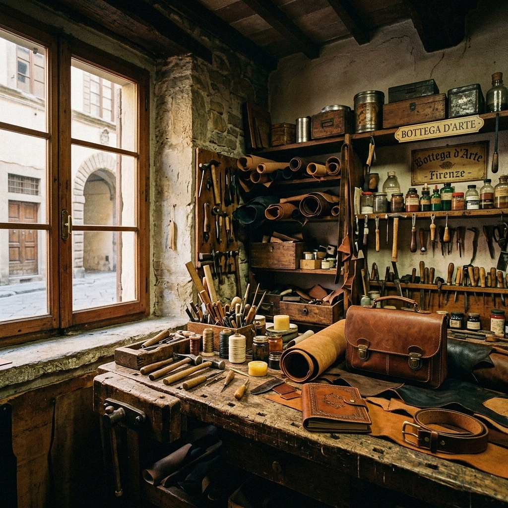 Eine ruhige Straße im Oltrarno-Viertel von Florenz