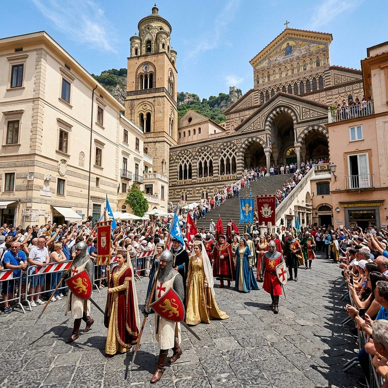 Medieval historical parade in Amalfi