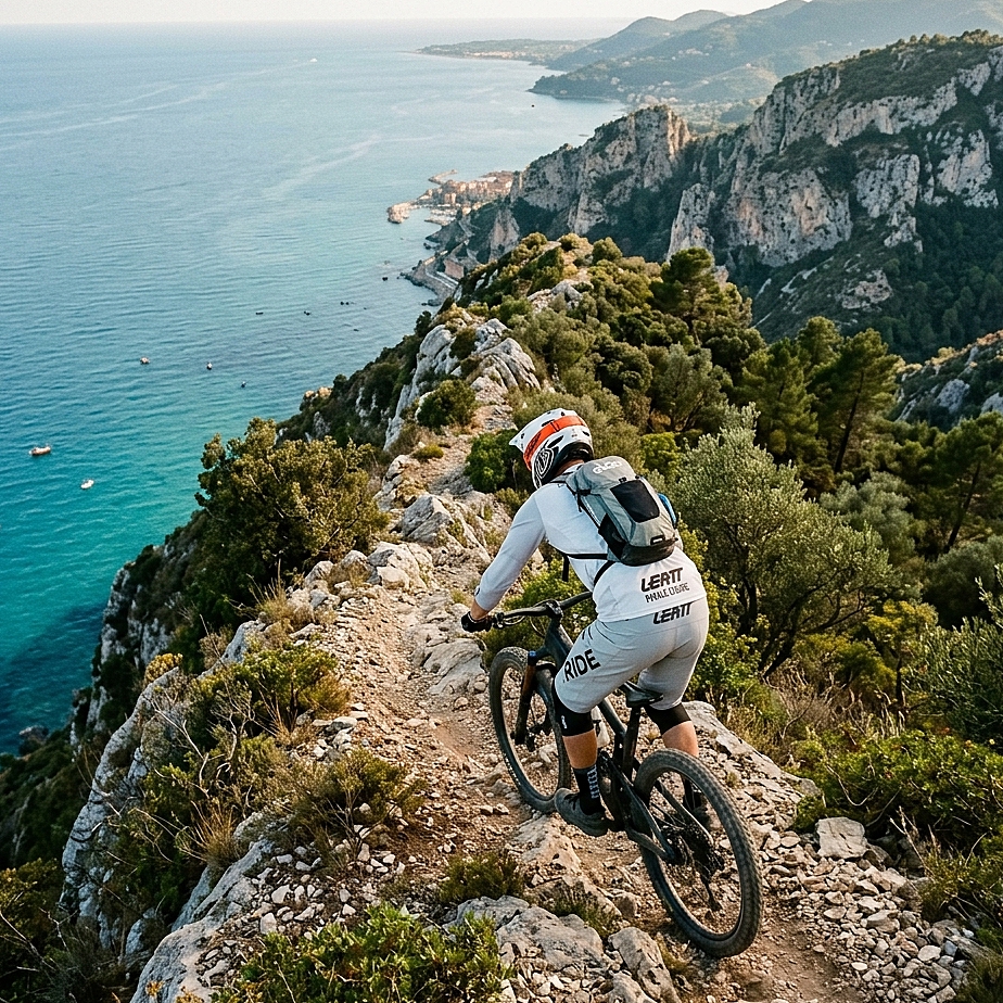 Azione MTB sulle creste liguri