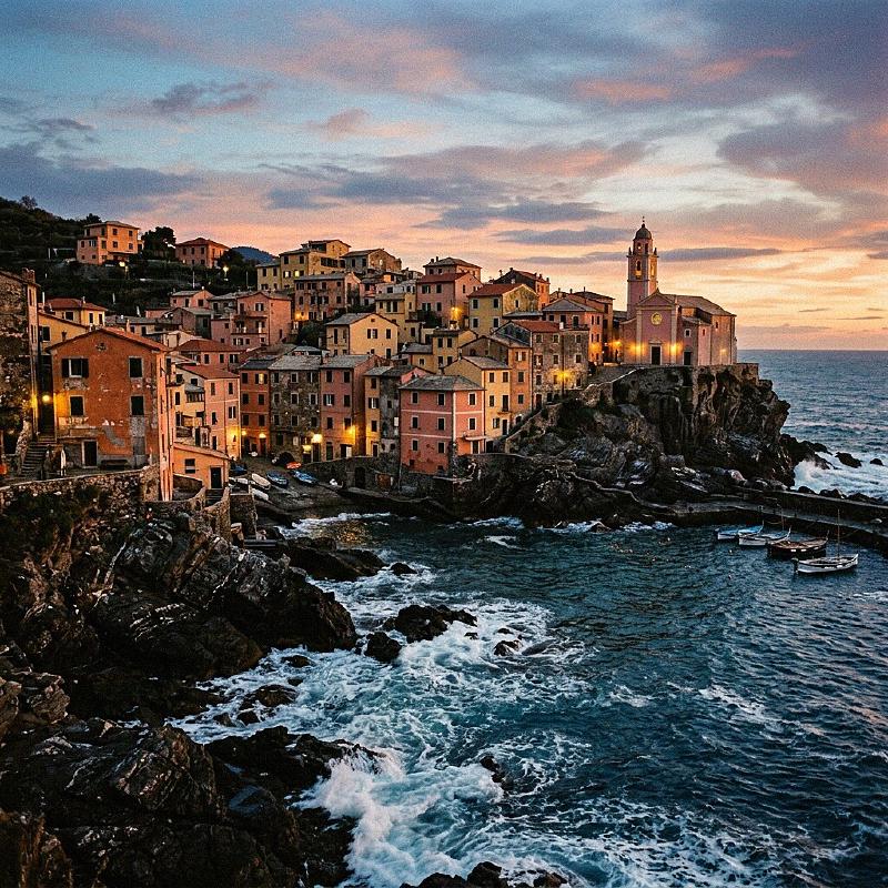 Romantic view of Tellaro village Liguria