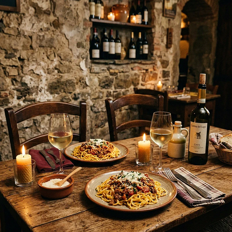 Tajarin al ragù in osteria a Mergozzo