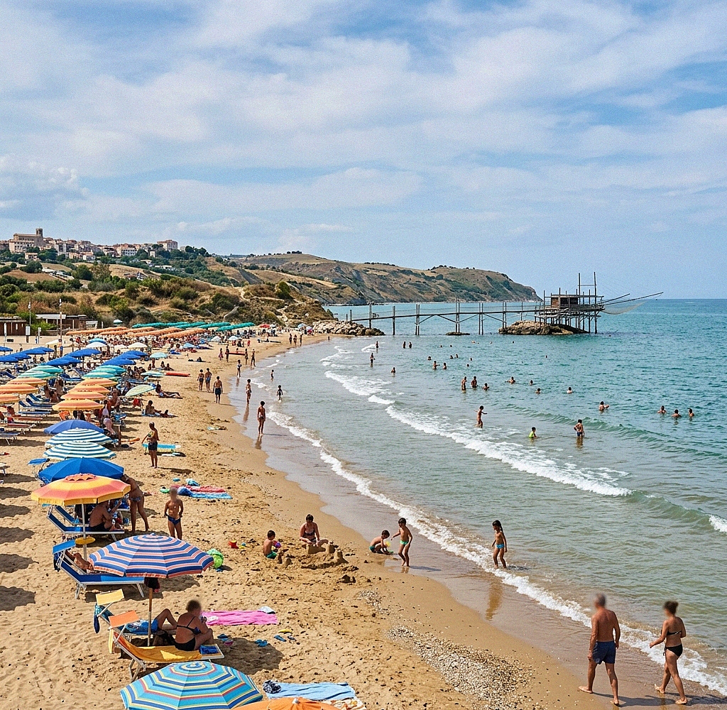 Vasto Strand und Trabocco Abruzzen Italien