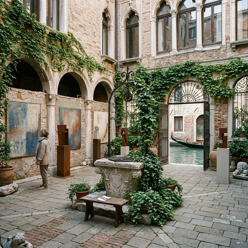 Collateral exhibition in a Venetian palace