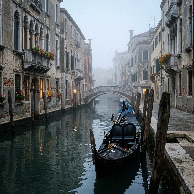 Hidden canal in Venice